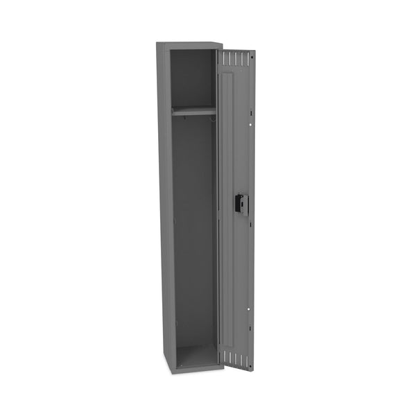 Single-Tier Locker, One Locker with Hat Shelf, 12w x 12d x 72h, Medium Gray (TNNSTS121272AMG) Each