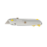 Stanley® Quick-Change Utility Knife with Retractable Blade and Twine Cutter, 6" Metal Handle, Gray, 6/Box (BOS10499BX) Box of 6