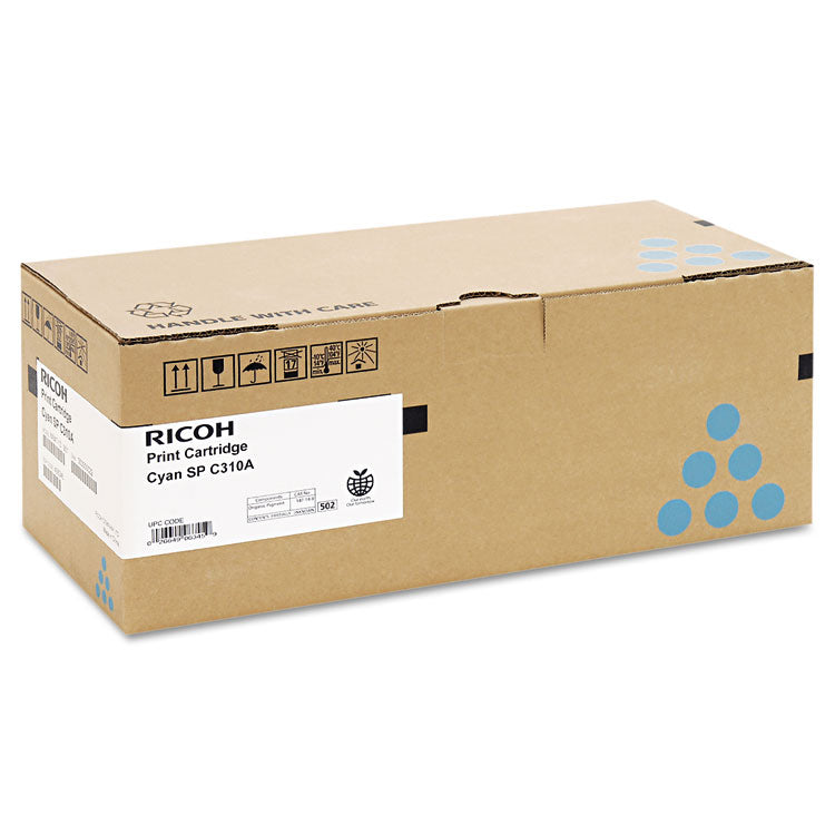 Ricoh® 406345 Toner, 2,500 Page-Yield, Cyan (RIC406345) Each