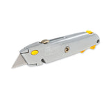 Stanley® Quick-Change Utility Knife with Retractable Blade and Twine Cutter, 6" Metal Handle, Gray, 6/Box (BOS10499BX) Box of 6