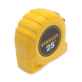 Stanley Bostitch® Power Return Tape Measure, Plastic Case, 1" x 2 5ft, Yellow (BOS30455) Each
