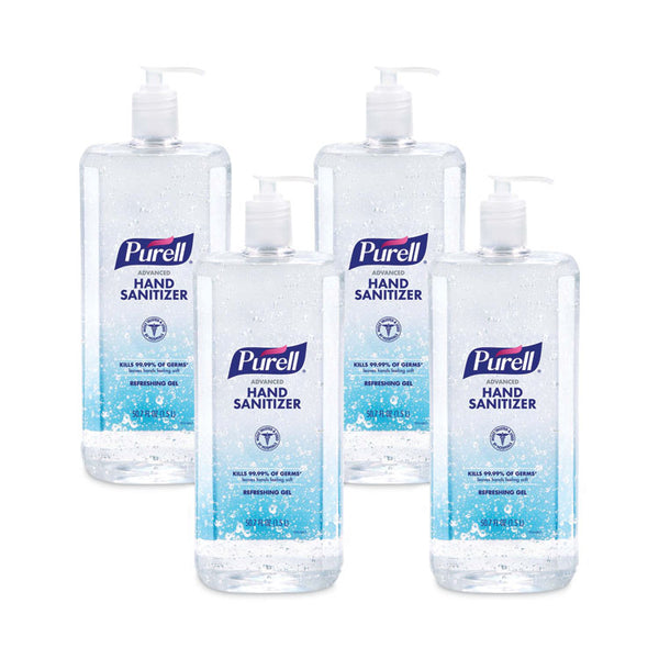 PURELL® Advanced Refreshing Gel Hand Sanitizer, Clean Scent, 1.5 L Pump Bottle, 4/Carton (GOJ501504CT)