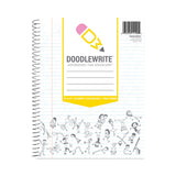 Roaring Spring® DoodleWrite Notebooks, 1-Subject, Wide/Legal Rule, White Cover, (50) Sheets, 24/Carton, Ships in 4-6 Business Days (ROA11101CS)