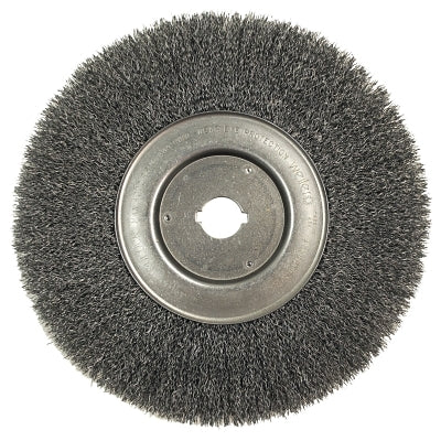 Weiler Narrow Face Crimped Wire Wheels, 10 in Dia. x 3/4 in , 0.014 in, Steel, 4,000rpm (804-01250-12) 2 EA / BX