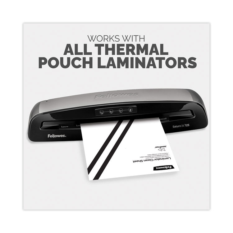 Fellowes® Laminator Cleaning Sheets, 3 to 10 mil, 8.5" x 11", White, 10/Pack (FEL5320603)