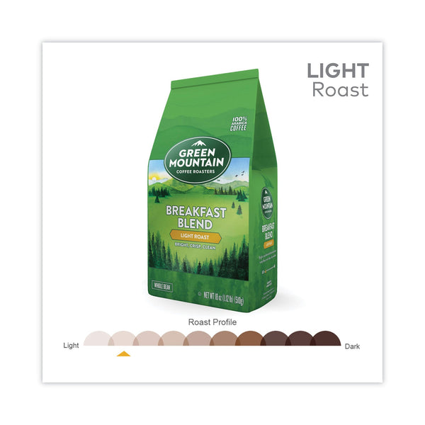 Green Mountain Coffee® Breakfast Blend Whole Bean Coffee, 18 oz Bag (GMT7567EA)