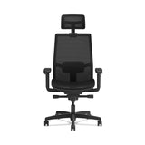 HON® Ignition 2.0 4-Way Stretch Mesh Back and Seat Task Chair, Supports Up to 300 lb, 17" to 21" Seat, Black Seat, Black Base (HONI2MSKY2IMTHR)