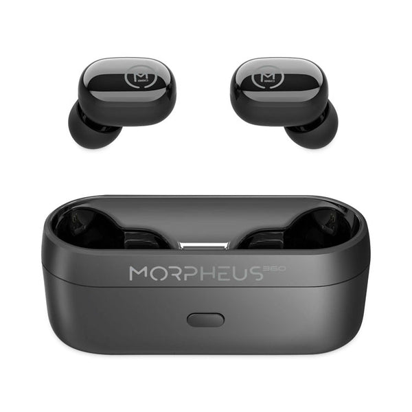 Morpheus 360® Spire True Wireless Earbuds Bluetooth In-Ear Headphones with Microphone, Pure Black (MHSTW1500B) Each