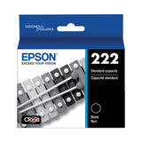 Epson® T222120S (T222) Claria Ink, 165 Page-Yield, Black (EPST222120S) Each