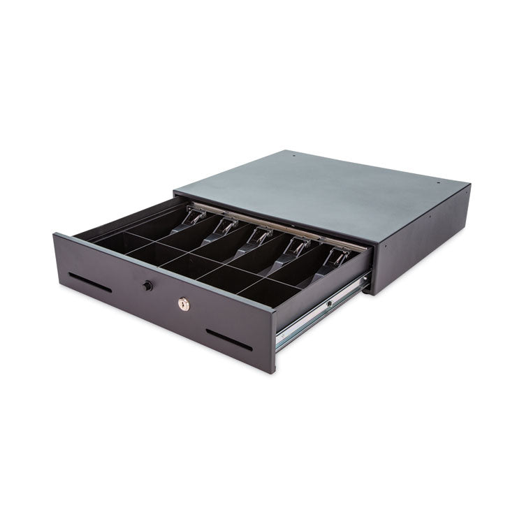 CONTROLTEK® Metal Cash Drawer, Coin/Cash, 10 Compartments, 16 x 11.25 x 2.25, Black (CNK500122)