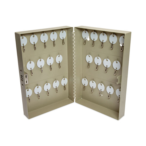 CONTROLTEK® Combination Lockable Key Cabinet, 28-Key, Metal, Sand, 7.75 x 3.25 x 11.5 (CNK500124)