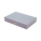 CONTROLTEK® Heavy Duty Low Profile Cash Box, 6 Compartments, 11.5 x 8.2 x 2.2, Gray (CNK500126)