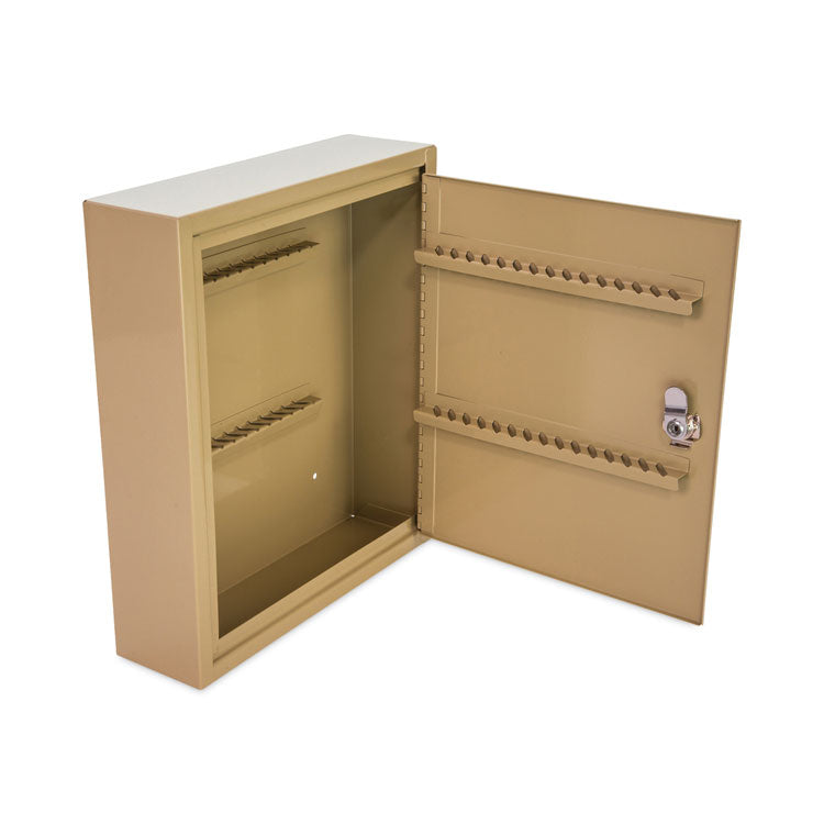CONTROLTEK® Key Lockable Key Cabinet, 60-Key, Metal, Sand, 10.63 x 3 x 12.13 (CNK500131)