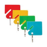 CONTROLTEK® Key Tags, Blue/Green/Red/Yellow, 20/Pack, 3 Packs/Carton (CNK500133)