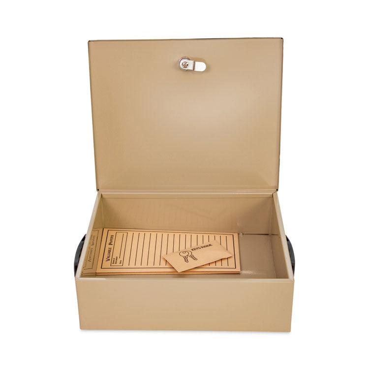 CONTROLTEK® Jumbo Locking Cash Box, 1 Compartment, 14.38 x 11 x 4.13, Sand (CNK500134)