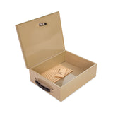 CONTROLTEK® Jumbo Locking Cash Box, 1 Compartment, 14.38 x 11 x 4.13, Sand (CNK500134)