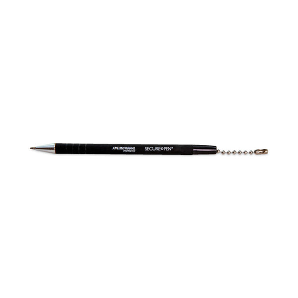 CONTROLTEK® Replacement Antimicrobial Counter Chain Ballpoint Counter Pen, Medium, 1 mm, Black Ink, Black (CNK555565)