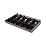 CONTROLTEK® Plastic Currency and Coin Tray, Coin/Cash, 10 Compartments, 16 x 11.25 x 2.25, Black (CNK500063)