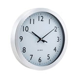 Universal® Brushed Aluminum Wall Clock, 12" Overall Diameter, Silver Case, 1 AA (sold separately) (UNV10425) Each