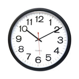 Universal® Indoor/Outdoor Round Wall Clock, 13.5" Overall Diameter, Black Case, 1 AA (sold separately) (UNV11381) Each