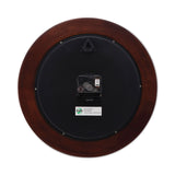 Universal® Round Wood Wall Clock, 12.75" Overall Diameter, Cherry Case, 1 AA (sold separately) (UNV10414) Each