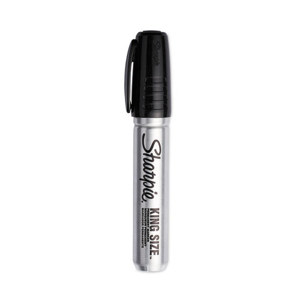 Sharpie® King Size Permanent Marker, Broad Chisel Tip, Black, 4/Pack (SAN15661PP)