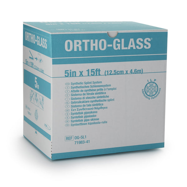 ORTHO-GLASS® Padded Splint Roll 5 Inch X 15 Foot Fiberglass White (282602_EA) 1/EA
