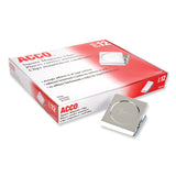 ACCO Magnetic Clip, 1.13" Jaw Capacity, Silver, 12/Pack (ACC72133)