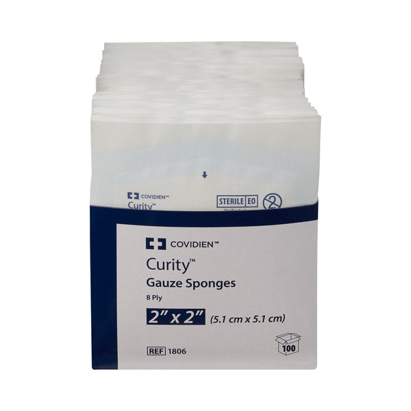 Curity™ Gauze Sponge 2 X 2 Inch 8-Ply Sterile 2 per Pack (401579_CS) 1500/CS