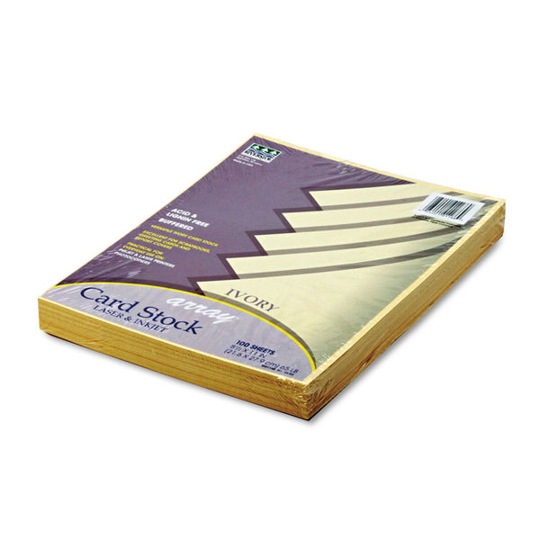 Pacon® Array Card Stock, 65 lb Cover Weight, 8.5 x 11, Ivory, 100/Pack (PAC101186) Each