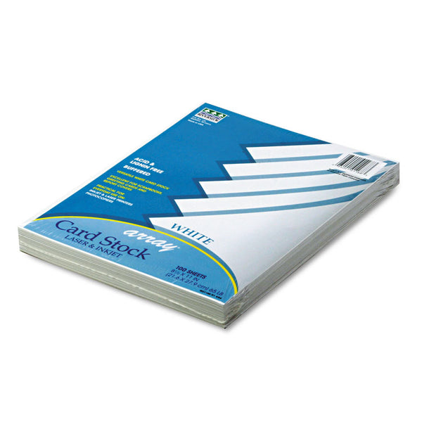 Pacon® Array Card Stock, 65 lb Cover Weight, 8.5 x 11, White, 100/Pack (PAC101188)