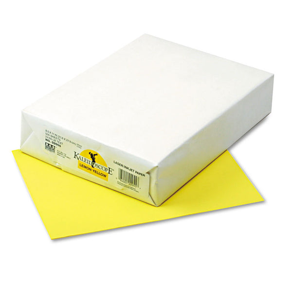 Pacon® Kaleidoscope Multipurpose Colored Paper, 24 lb Bond Weight, 8.5 x 11, Lemon Yellow, 500/Ream (PAC102055) Each