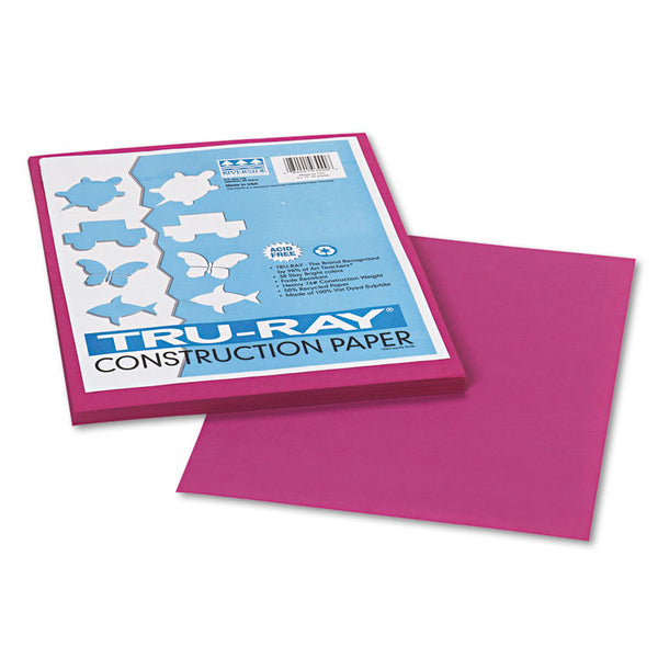 Pacon® Tru-Ray Construction Paper, 76 lb Text Weight, 9 x 12, Magenta, 50/Pack (PAC103000) Pack of 50