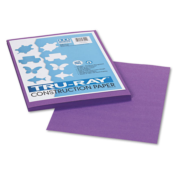 Pacon® Tru-Ray Construction Paper, 76 lb Text Weight, 9 x 12, Violet, 50/Pack (PAC103009) Pack of 50