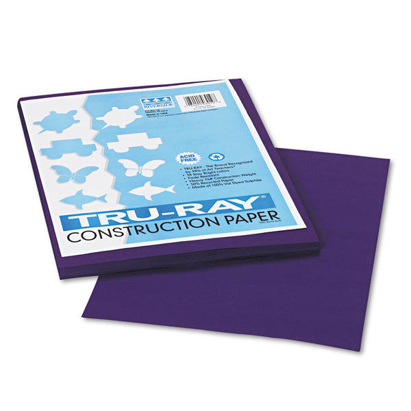 Pacon® Tru-Ray Construction Paper, 76 lb Text Weight, 9 x 12, Purple, 50/Pack (PAC103019) Pack of 50 Sheets