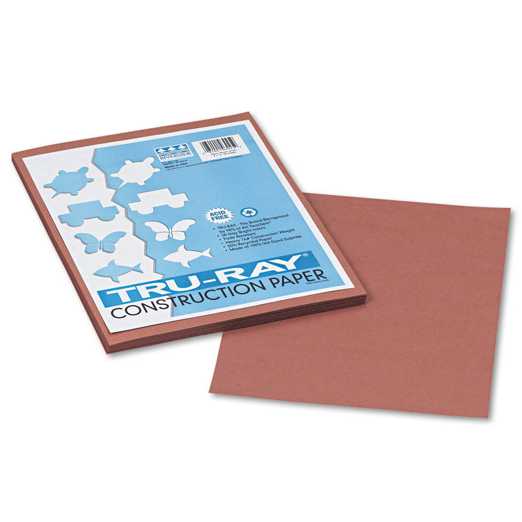 Pacon® Tru-Ray Construction Paper, 76 lb Text Weight, 9 x 12, Warm Brown, 50/Pack (PAC103025)