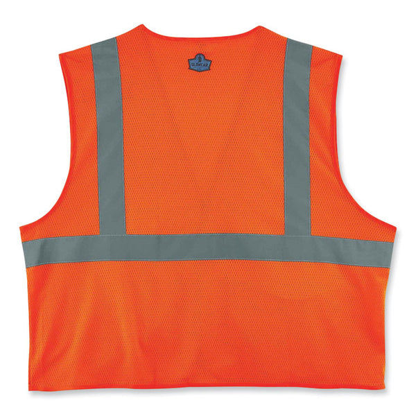 ergodyne® GloWear 8220HL Class 2 Standard Mesh Hook and Loop Vest, Polyester, Large/X-Large, Orange, Ships in 1-3 Business Days (EGO21135) Each