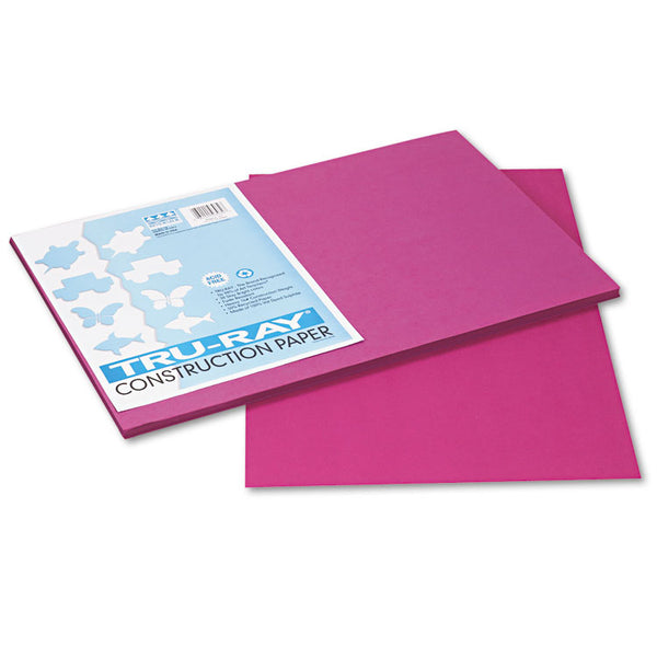 Pacon® Tru-Ray Construction Paper, 76 lb Text Weight, 12 x 18, Magenta, 50/Pack (PAC103032) Pack of 50