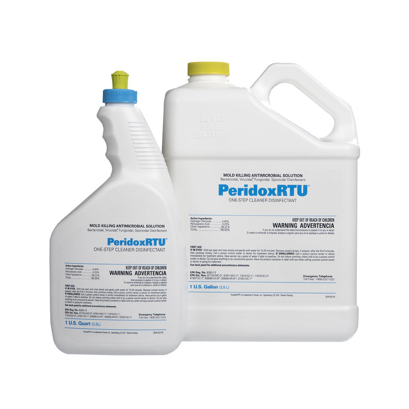 PeridoxRTU® Sporicidal Surface Disinfectant Cleaner Peroxide Based Manual Pour Liquid 32 oz. Bottle Vinegar Scent Sterile (1137904_CS) 6/CS