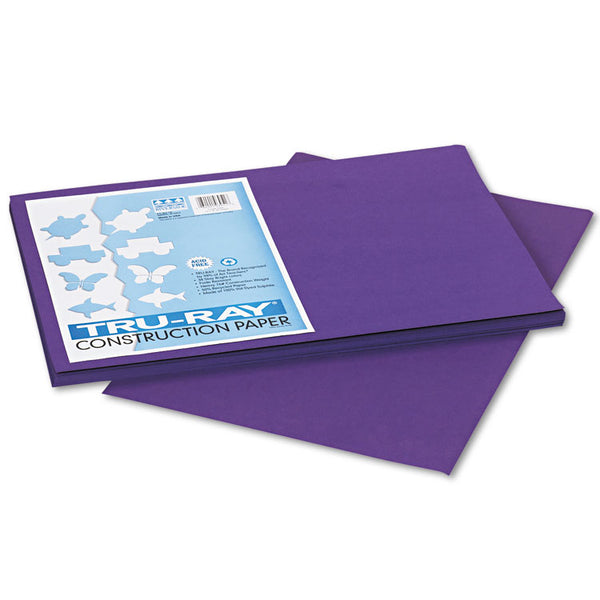 Pacon® Tru-Ray Construction Paper, 76 lb Text Weight, 12 x 18, Purple, 50/Pack (PAC103051) Pack of 50