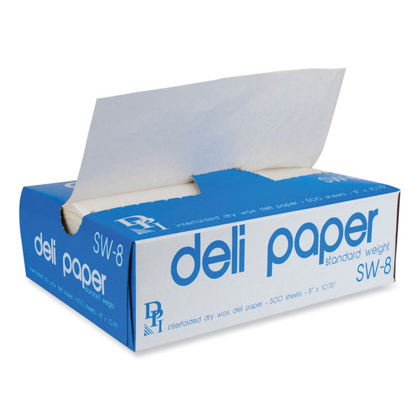 Durable Packaging Interfolded Deli Sheets, 10.75 x 8, Standard Weight,  500 Sheets/Box, 12 Boxes/Carton (DPKSW8)