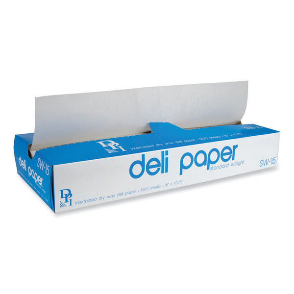 Durable Packaging Interfolded Deli Sheets, 10.75 x 15, Standard Weight, 500 Sheets/Box, 12 Boxes/Carton (DPKSW15)