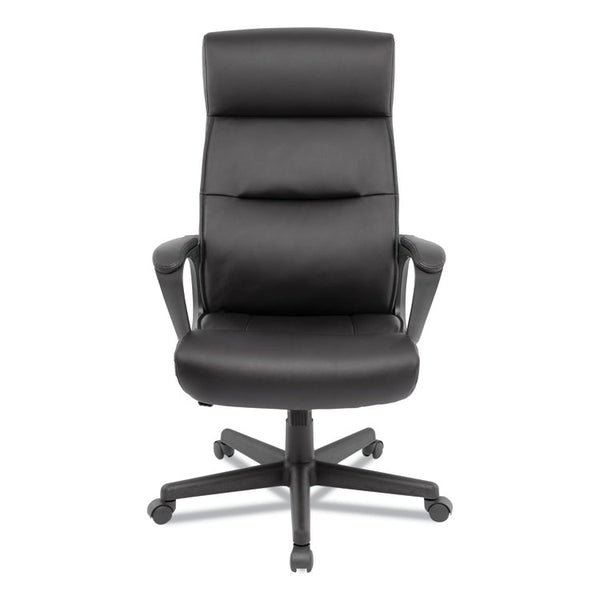 Alera® Alera Oxnam Series High-Back Task Chair, Supports Up to 275 lbs, 17.56" to 21.38" Seat Height, Black Seat/Back, Black Base (ALEON41B19)