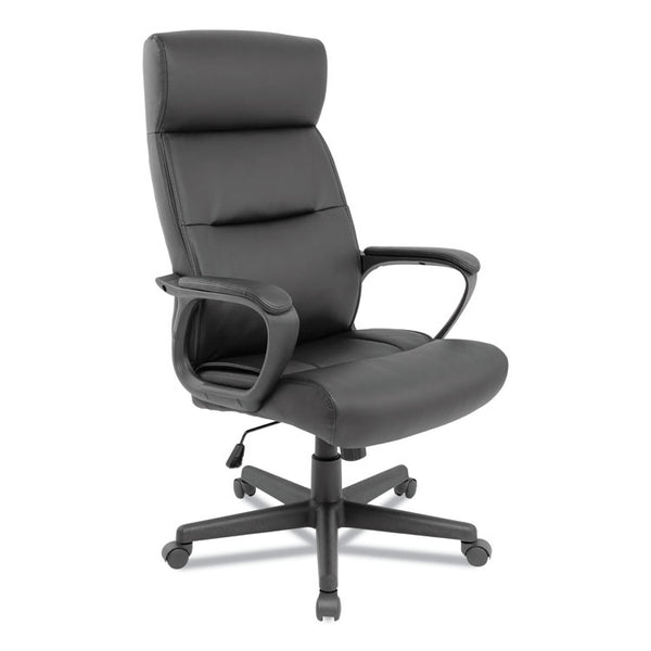 Alera® Alera Oxnam Series High-Back Task Chair, Supports Up to 275 lbs, 17.56" to 21.38" Seat Height, Black Seat/Back, Black Base (ALEON41B19)