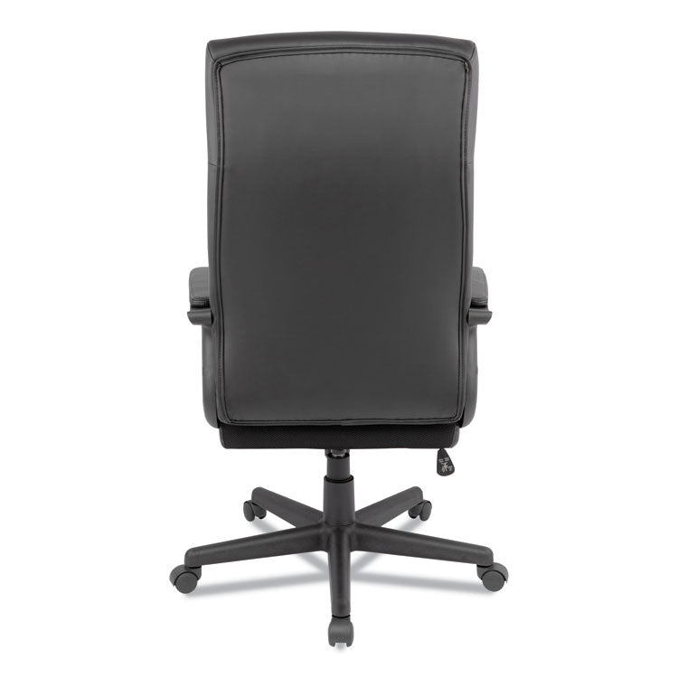 Alera® Alera Oxnam Series High-Back Task Chair, Supports Up to 275 lbs, 17.56" to 21.38" Seat Height, Black Seat/Back, Black Base (ALEON41B19)