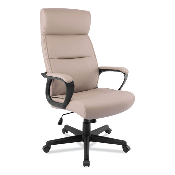 Alera® Alera Oxnam Series High-Back Task Chair, Supports Up to 275 lbs, 17.56" to 21.38" Seat Height, Tan Seat/Back, Black Base (ALEON41B59)