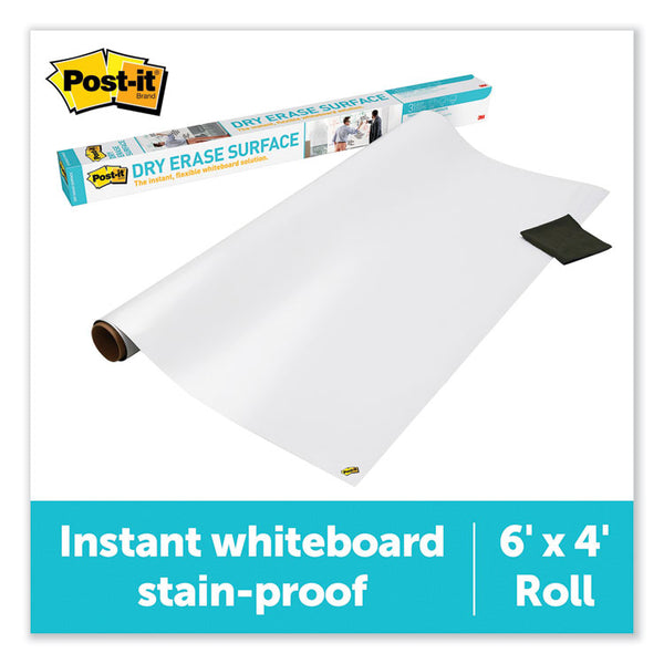 Post-it® Dry Erase Surface with Adhesive Backing, 72 x 48, White Surface (MMMDEF6X4) Each