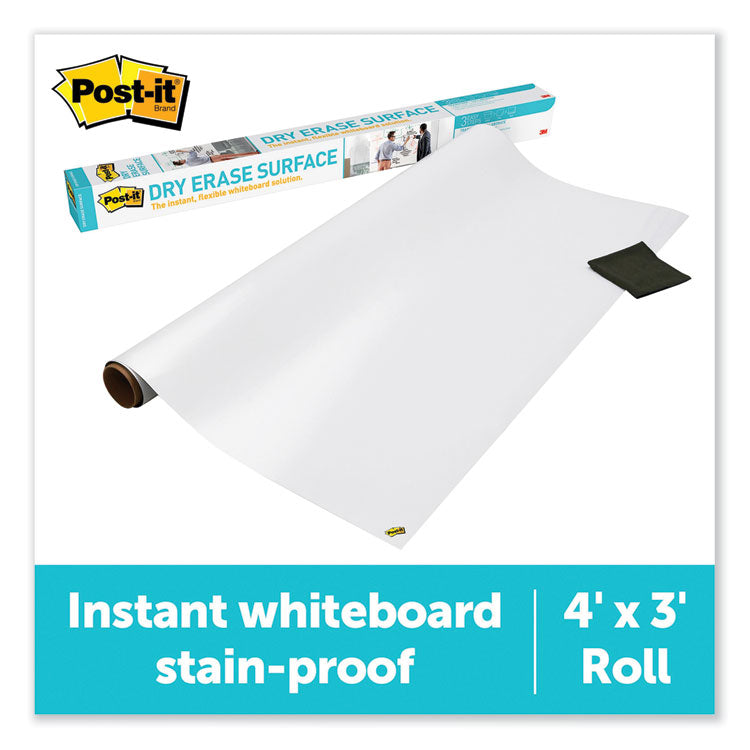 Post-it&reg; Dry Erase Surface with Adhesive Backing, 48" x 36", White (MMMDEF4X3) Each