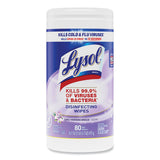 LYSOL® Brand Disinfecting Wipes, 1-Ply, 7 x 7.25, Early Morning Breeze, White, 80 Wipes/Canister, 6 Canisters/Carton (RAC89347CT)