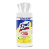 LYSOL® Brand Disinfecting Wipes, 1-Ply, 7 x 7.25, Lemon and Lime Blossom, White, 80 Wipes/Canister, 6 Canisters/Carton (RAC77182CT)